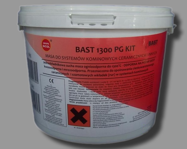 BAST 1300 PG KIT – Zaprawa cienkowarstwowa do rur ceramicznych do 1300°C