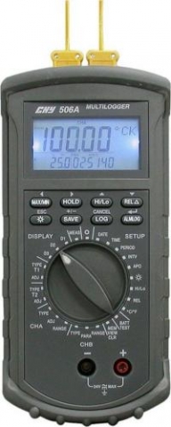 Termometr z rejestracją dla czujników Pt100, K, J, E, T, R, S , N model: 506A
